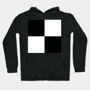 Black and white check mod 1960s print Hoodie